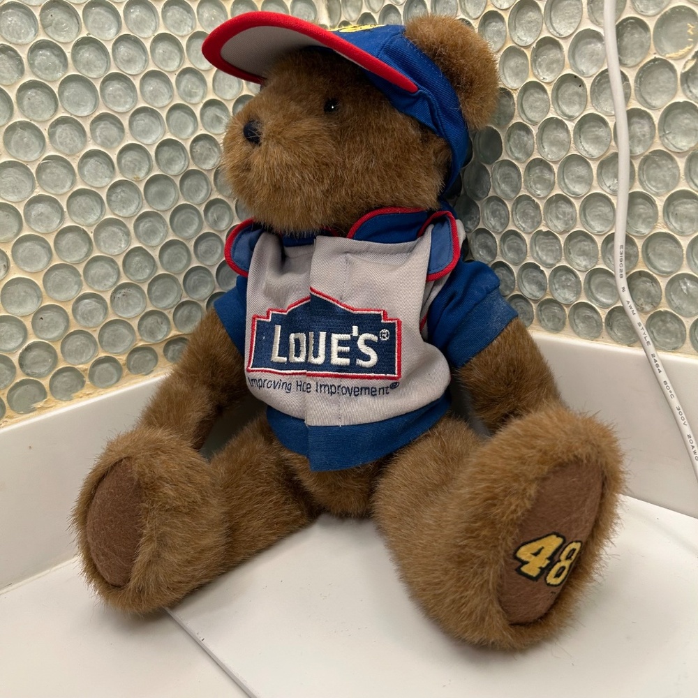 Jimmie Johnson # 48 NASCAR Boyds Collection Weighted Stuffed Teddy Bear - Picture 2 of 7